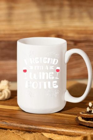 Pretend I'm A Wine Bottle Costume Lazy Easy Halloween Mug