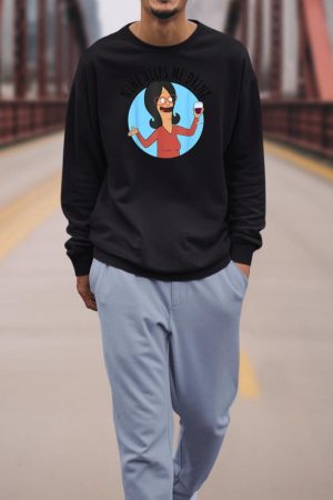 Bob's Burgers Linda Wine Helps Me Drink Sweatshirt