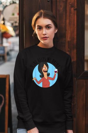 Bob's Burgers Linda Wine Helps Me Drink Sweatshirt