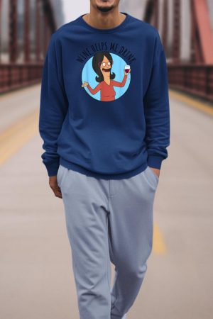Bob's Burgers Linda Wine Helps Me Drink Sweatshirt