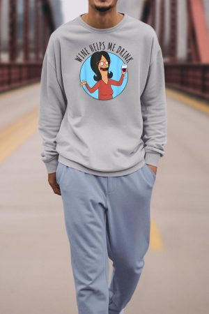 Bob's Burgers Linda Wine Helps Me Drink Sweatshirt