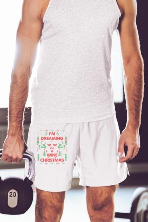 Funny Wine Drinking Wine Lover Ugly Christmas Sweater Party Short