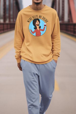 Bob's Burgers Linda Wine Helps Me Drink Sweatshirt