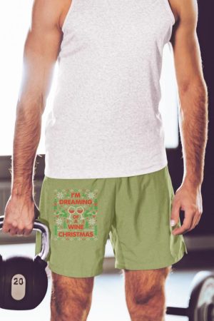 Funny Wine Drinking Wine Lover Ugly Christmas Sweater Party Short