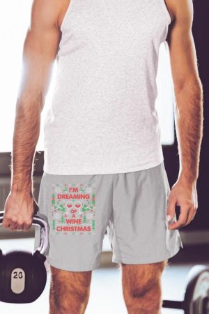 Funny Wine Drinking Wine Lover Ugly Christmas Sweater Party Short