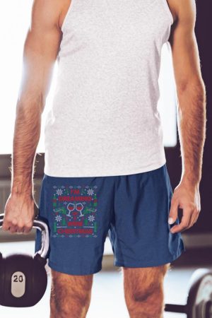 Funny Wine Drinking Wine Lover Ugly Christmas Sweater Party Short