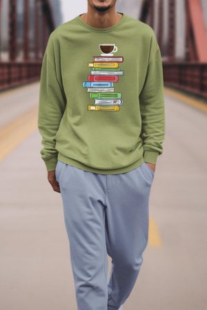 Books & Coffee - Reading Literature Education Sweatshirt