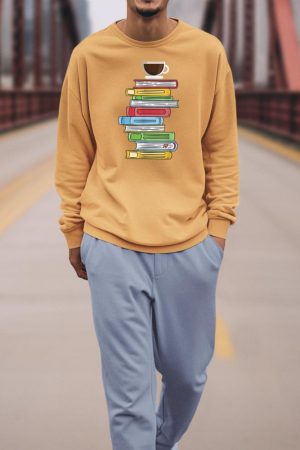 Books & Coffee - Reading Literature Education Sweatshirt