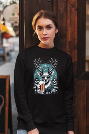 Rein-Beer Funny Christmas Winter Holiday Dad Joke Pun Humor Sweatshirt