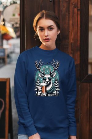 Rein-Beer Funny Christmas Winter Holiday Dad Joke Pun Humor Sweatshirt