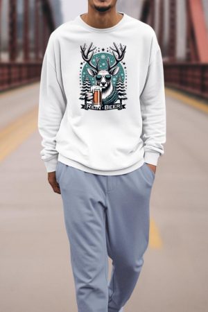 Rein-Beer Funny Christmas Winter Holiday Dad Joke Pun Humor Sweatshirt