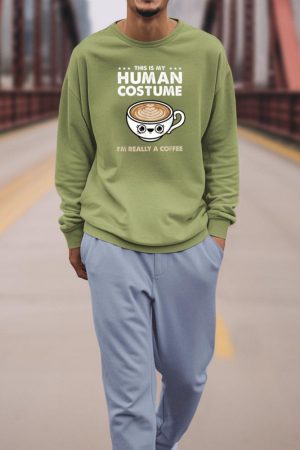 This Is My Human Costume Coffee Halloween Sweatshirt