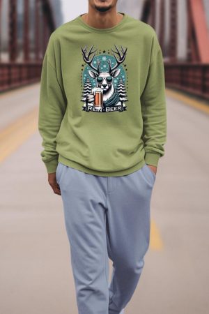 Rein-Beer Funny Christmas Winter Holiday Dad Joke Pun Humor Sweatshirt