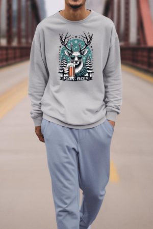 Rein-Beer Funny Christmas Winter Holiday Dad Joke Pun Humor Sweatshirt
