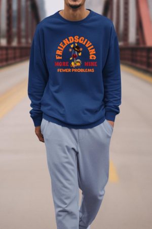 Thanksgiving Wine Lover Friends Funny Friendsgiving Sweatshirt