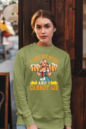 Bavarian Girl Beer Maiden I Like Big Mugs And I Cannot Lie Sweatshirt
