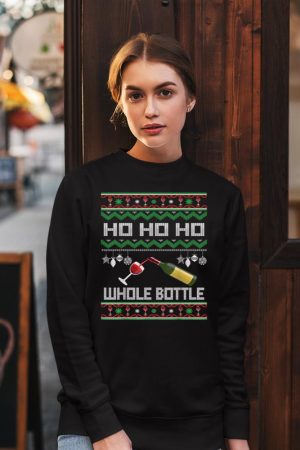 Wine Ugly Christmas Sweater Funny Alcohol Xmas Sweater Gift Sweatshirt