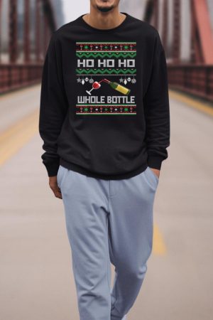 Wine Ugly Christmas Sweater Funny Alcohol Xmas Sweater Gift Sweatshirt
