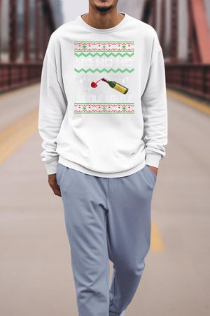 Wine Ugly Christmas Sweater Funny Alcohol Xmas Sweater Gift Sweatshirt