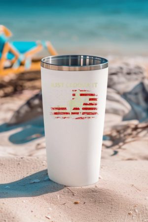 Just Ledoux It Cowboy Whiskey Wine Lover Vintage USA Flag Tumbler