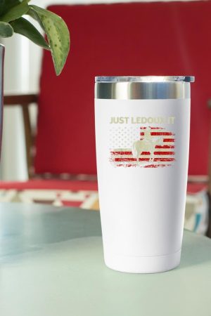 Just Ledoux It Cowboy Whiskey Wine Lover Vintage USA Flag Tumbler