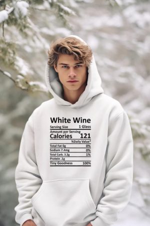 White Wine Nutrition Thanksgiving Costume Food Facts Xmas Hoodie