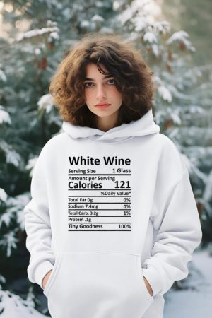 White Wine Nutrition Thanksgiving Costume Food Facts Xmas Hoodie
