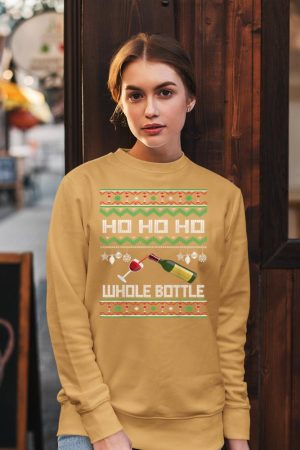 Wine Ugly Christmas Sweater Funny Alcohol Xmas Sweater Gift Sweatshirt