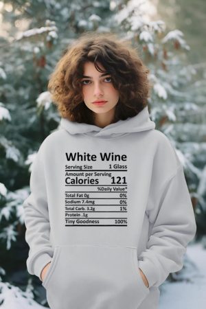 White Wine Nutrition Thanksgiving Costume Food Facts Xmas Hoodie