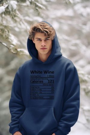 White Wine Nutrition Thanksgiving Costume Food Facts Xmas Hoodie