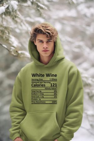 White Wine Nutrition Thanksgiving Costume Food Facts Xmas Hoodie