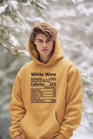 White Wine Nutrition Thanksgiving Costume Food Facts Xmas Hoodie