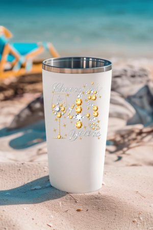 Cheers To 45 Years Old Happy 45th Birthday Queen Drink Wine Tumbler
