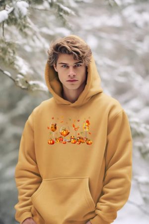 Wine Glasses Drinking Party Pumpkin Fall Season Thanksgiving Hoodie