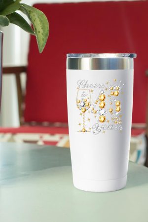 Cheers To 45 Years Old Happy 45th Birthday Queen Drink Wine Tumbler