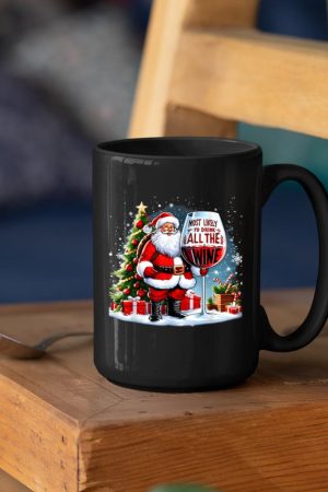 Xmas Santa Wine Lovers Most Likely To Drink All The Wine Mug
