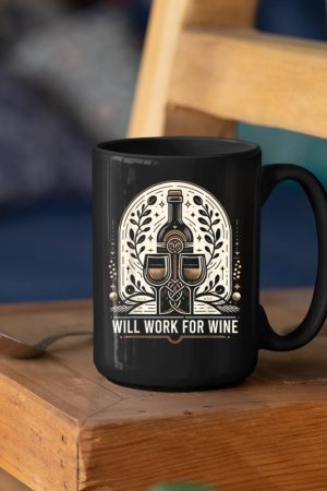 Will Work For Wine Lover Designs Mug