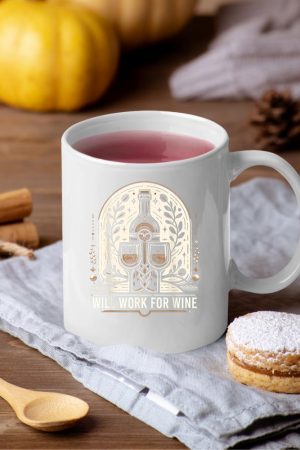 Will Work For Wine Lover Designs Mug