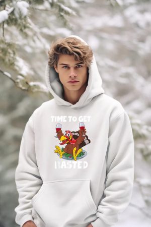 Time To Get Basted Thanksgiving Shirt Wine Gift For Women Hoodie