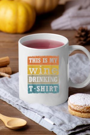 This Is My Wine Drinking T-Shirt Vintage Retro Wine Lover Mug
