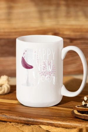 New Year Party Wine Glass Happy New Year New Years Eve Mug