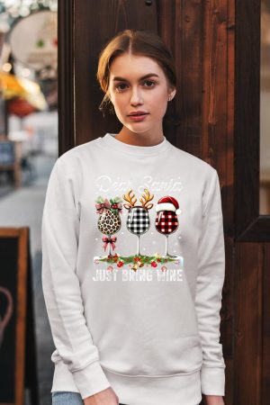 Dear Santa Just Bring Wine For Christmas Sweatshirt