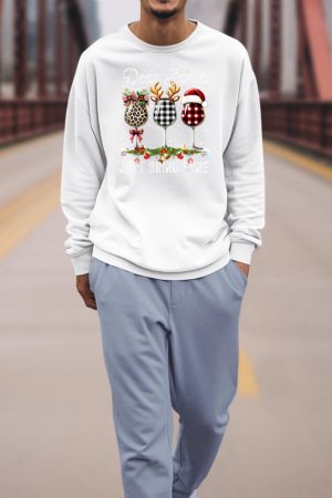 Dear Santa Just Bring Wine For Christmas Sweatshirt