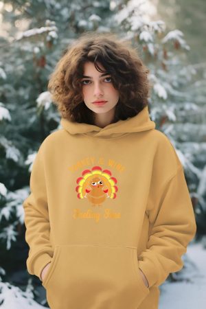Turkey & Wine Feeling Fine Funny Thanksgiving T Shirt Hoodie