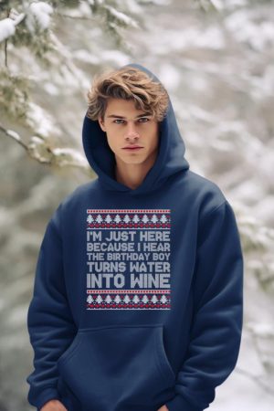 Turns Water Into Wine Jesus Christian Christmas Ugly Sweater Hoodie