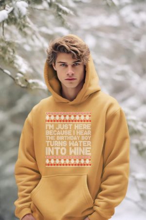 Turns Water Into Wine Jesus Christian Christmas Ugly Sweater Hoodie
