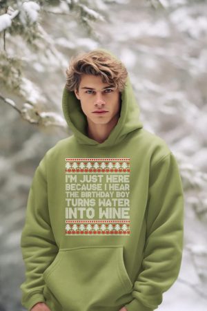 Turns Water Into Wine Jesus Christian Christmas Ugly Sweater Hoodie