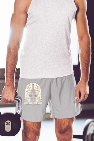 Will Work For Wine Lover Designs Short