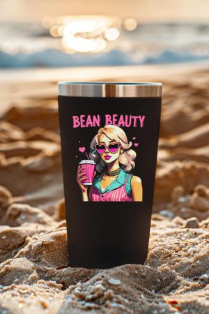 I heart Coffee I love Coffee Being Beuty Moel Girl Funny Pun Tumbler
