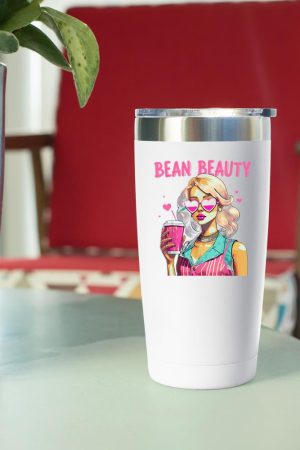 I heart Coffee I love Coffee Being Beuty Moel Girl Funny Pun Tumbler